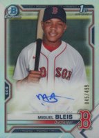 2021 Bowman Chrome Prospect Autographs #CPAMBL Miguel Bleis Refractor Baseball Card