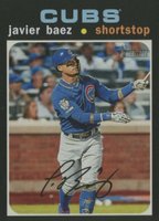 2020 Topps Heritage #142 Javier Baez Action Baseball Card