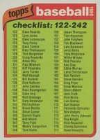 1980 Topps #241 Checklist 122-242 Baseball Card