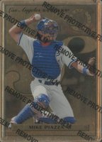 1996 Leaf Steel #51 Mike Piazza Gold-Promo-w/Coating Baseball Card