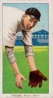 1909 White Borders Piedmont & Sweet Caporal #139 Mickey Doolan Fielding Baseball Card
