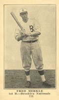 1917 Boston Store #116 Fred Merkle Baseball Card