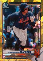 2021 Bowman Draft Chrome Sapphire Edition #BDC112 Francisco Alvarez Yellow Baseball Card