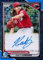 2024 Bowman Mega Box Chrome Bowman Prospect Mega Autographs #RL Rhett Lowder Blue Refractor Baseball Card