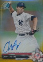 2017 Bowman Prospects Autographs #CAD Chance Adams Chrome-Gold Refractor Baseball Card
