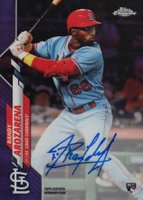 2020 Topps Chrome Rookie Autographs #RARAR Randy Arozarena Purple Refractor Baseball Card