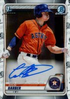 2020 Bowman Chrome Prospect Autographs #CPACBA Colin Barber Baseball Card