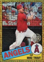 2020 Topps Update Silver Pack 1985 Chrome Promo #CPC45 Mike Trout Gold Refractor Baseball Card