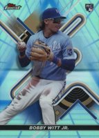 2022 Topps Finest #62 Bobby Witt Jr. Blue/Aqua Vapor Refractor Baseball Card