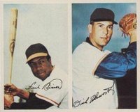 1969 MLB Photostamps # Frank Robinson/Dick Ellsworth Panel-Hand Cut Baseball Card