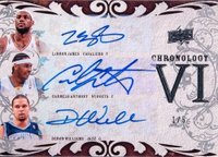 2007 Upper Deck Chronology VI # Carmelo Anthony/Deron Williams/Dwight Howard/Jason Kidd/Kobe Bryant/LeBron James Basketball Card