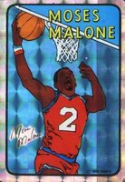 1985 Prism/Jewel Stickers #8 Moses Malone Basketball Card
