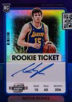 2021 Panini Contenders Optic #120 Austin Reaves Variation-Autograph-Blue Basketball Card