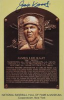 1999 Hall of Fame Autographs # Jim Kaat Yellow HOF Plaque Baseball Card