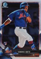 2018 Bowman Chrome #44 Dominic Smith Batting Baseball Card
