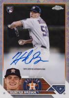 2023 Topps Chrome Logofractor Edition Refractor Chrome Autograph #RCAHB Hunter Brown Baseball Card