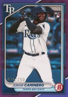 2024 Bowman #20 Junior Caminero Purple Baseball Card