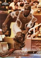 2018 Topps Chrome #107 Salvador Perez Sepia Refractor Baseball Card