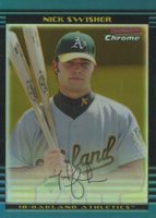 2002 Bowman Chrome Draft Picks #16 Nick Swisher Gold Refractor Baseball Card