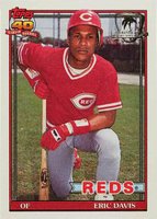 1991 Topps Desert Shield #550 Eric Davis Baseball Card