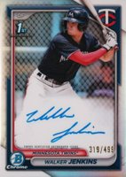 2024 Bowman Chrome Prospect Autographs #CPAWJ Walker Jenkins Refractor Baseball Card