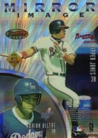 1997 Bowman's Best Mirror Image #MI9 Adrian Beltre/Chipper Jones/Matt Williams/Russell Branyan Atomic Refractor Baseball Card