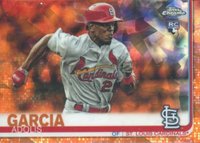 2019 Topps Chrome Sapphire Edition #227 Adolis Garcia Orange Refractor Baseball Card