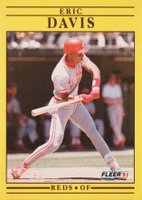 1991 Fleer #61 Eric Davis Baseball Card