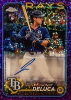 2024 Topps Chrome Update Chrome Baseball Update Series Autographs #ACJD Jonny Deluca Purple Speckle Baseball Card