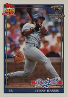 1991 Topps Desert Shield #453 Lenny Harris Baseball Card