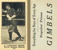 1916 Gimbels #165 J. Carlisle Smith Baseball Card