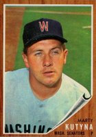 1962 Topps #566 Marty Kutyna Short print Baseball Card