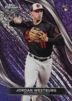 2024 Topps Chrome Black #76 Jordan Westburg Purple Mini Diamond Baseball Card