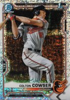 2021 Bowman Draft #BDC166 Colton Cowser Chrome-Sparkle Refractor Baseball Card