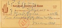 1999 Hall of Fame Autographs # Mel Ott Bank Check Baseball Card