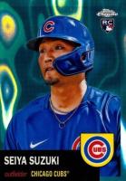 2022 Topps Chrome Platinum Anniversary #37 Seiya Suzuki Aqua Lava Refractor Baseball Card