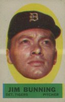 1963 Topps Peel-Offs # Jim Bunning Instruction Back Baseball Card