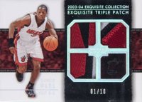 2003 Upper Deck Exquisite Collection Exquisite Triple Patch #E3PDW Dwyane Wade Basketball Card