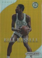 2012 Panini Prizm Most Valuable Players #24 Bill Russell Gold Prizm Basketball Card