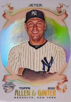 2021 Topps Allen & Ginter Chrome #133 Derek Jeter Refractor Baseball Card