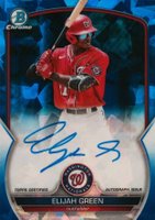 2023 Bowman Sapphire Edition Chrome Prospects Autographs #BSPAEG Elijah Green Baseball Card