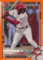 2021 Bowman Draft #BD11 Jay Allen Orange Baseball Card