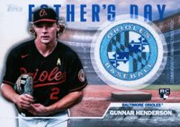 2023 Topps Father's Day Commemorative Team Patch #FDGH Gunnar Henderson Baseball Card