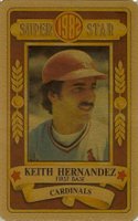 1982 Perma-Graphics All-Star Credit Cards # Keith Hernandez Gold Baseball Card