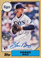 2022 Topps 1987 Topps Baseball Autographs #87BASBA Shane Baz Baseball Card