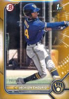 2022 Bowman Paper Prospects #BP79 Jackson Chourio Gold Baseball Card
