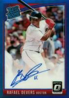 2018 Panini Donruss Optic Rated Rookie Signatures #RD1 Rafael Devers Blue Baseball Card
