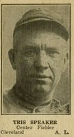 1925 Strip Card # Tris Speaker Cleveland Baseball Card