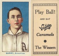 1910 Nadja Philadelphia Athletics # Jack Barry Blank Back Baseball Card
