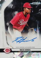 2020 Bowman Sterling Prospect Autographs #RH Rece Hinds Black Atomic Refractor Baseball Card